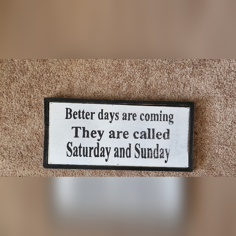 Primitive wooden sign